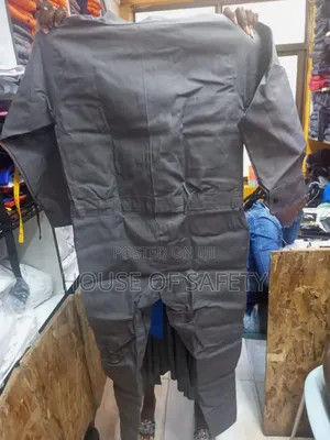 Black Plain Working Coveralls.