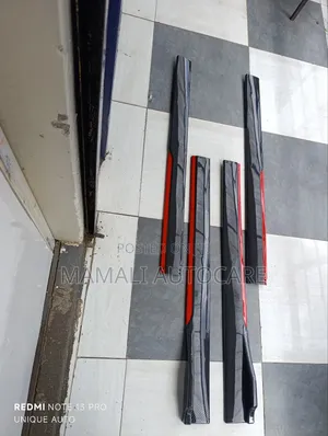 Sporty Carbon Red Side Skirts/ Universal Car Body Modification Skirts