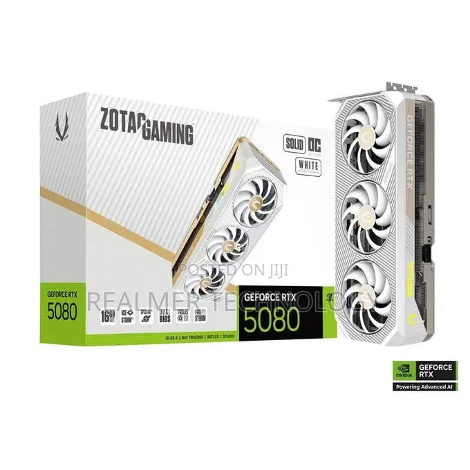 Zotac Gaming Geforce RTX 5080 Solid Oc White 16 Gb Gddr7 Graphics Card