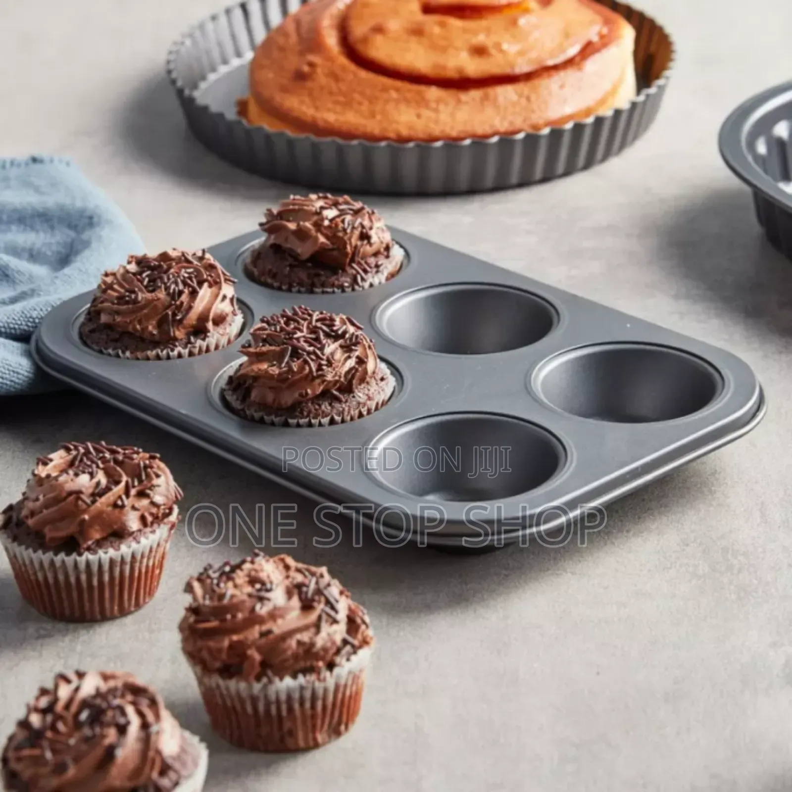 6hole Nonstick Cupcake Baking Tin