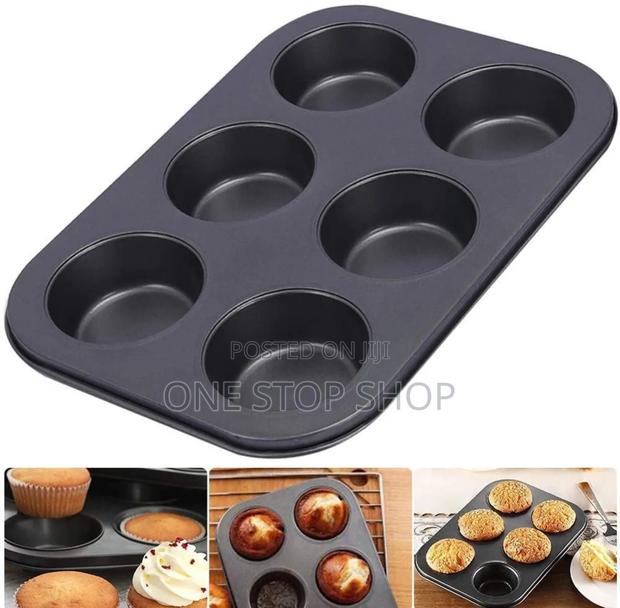 6cup Slots Cupcakes Mould Baking Tins - main view