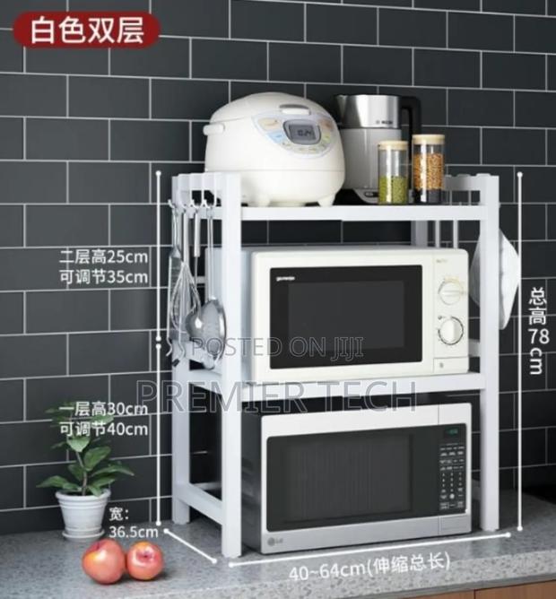 Expandable Metallic Microwave Stand - main view