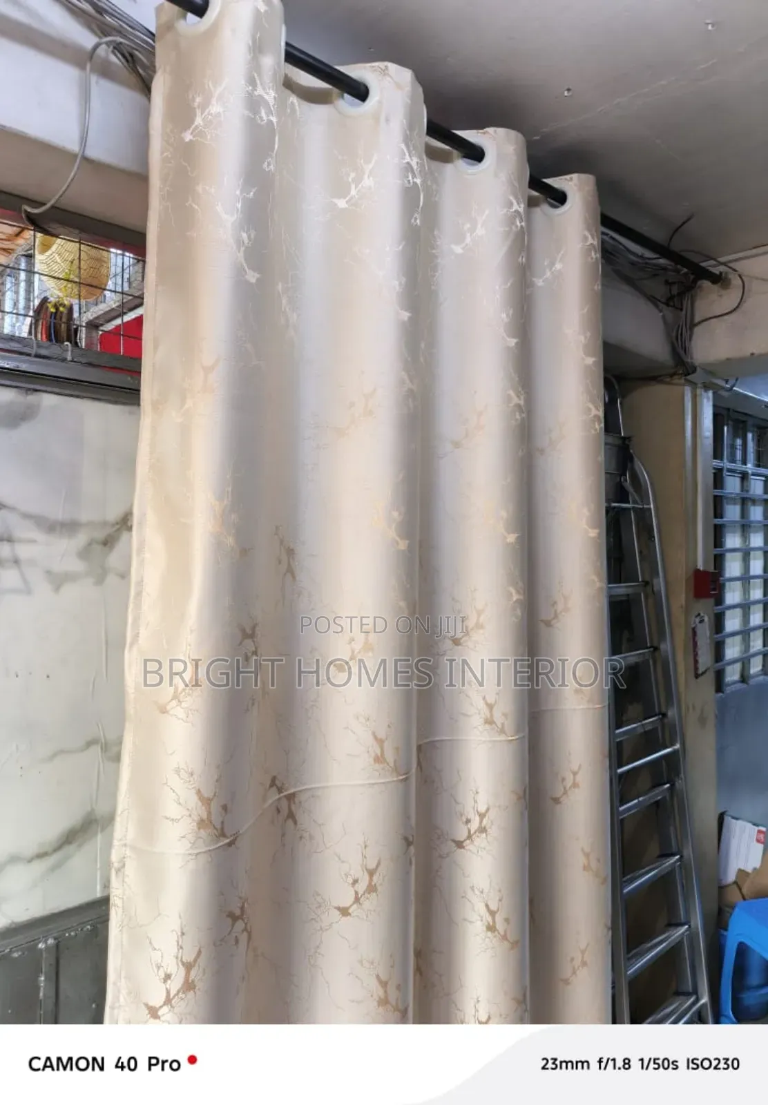 Beige Curtain Available With Beautiful Pattern