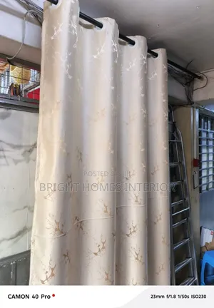 Beige Curtain Available With Beautiful Pattern