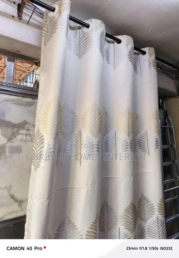 Beige Floral Curtain Available Heavy Duty Curtain