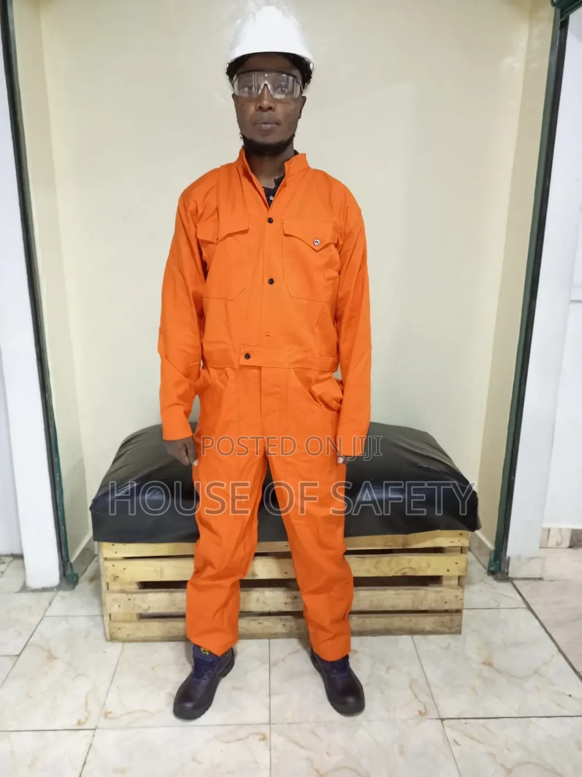 Orange and Black Coverallsmen