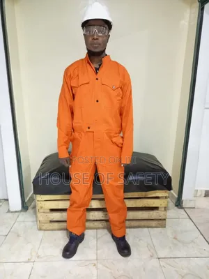 Orange and Black Coverallsmen