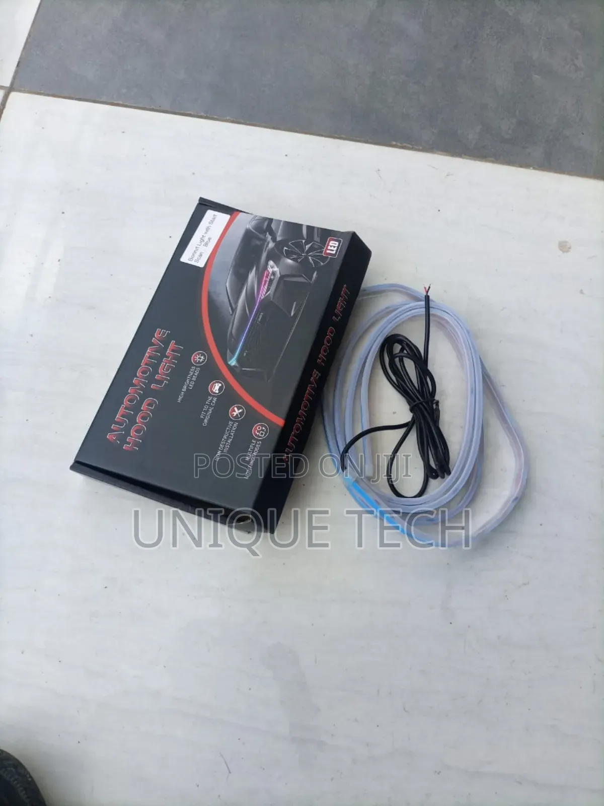 1.8m Blue Bonnet /Hood Light Strip With Start Scan Universal Car Fit