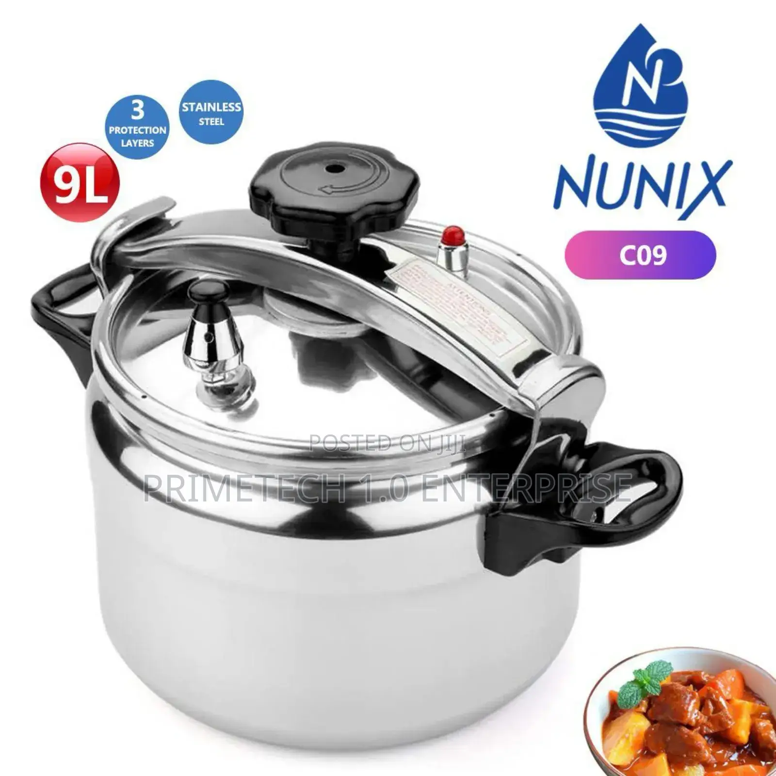 Nunix Manual 9litres Pressure Cooker
