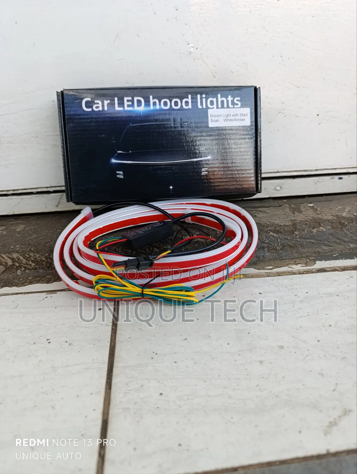 1.8m Car Bonnet Scanning Led Light With Indicator Feature/Hood Light