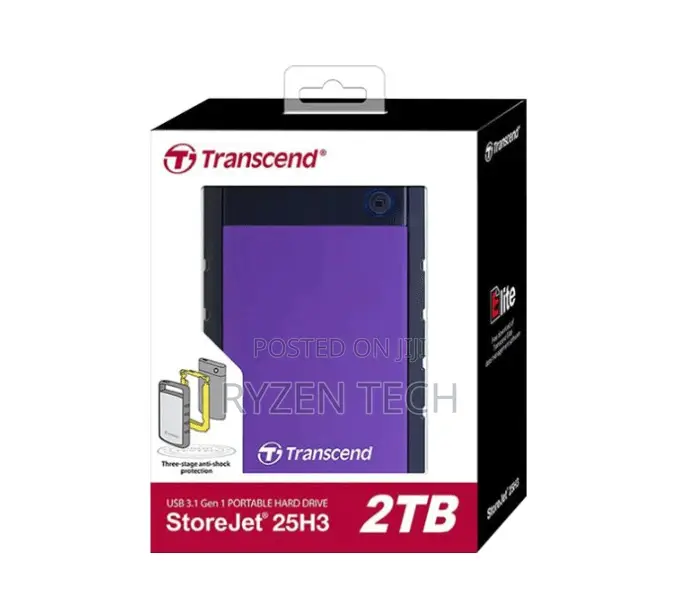 Transcend External HDD 2tb - Purple - Ts2tsj25h3p