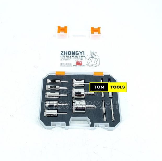 12pcs Diamond Hole Saw Set 6mm - 35mm for Glass, Marble, Ceramic, Tile - thumbnail 2
