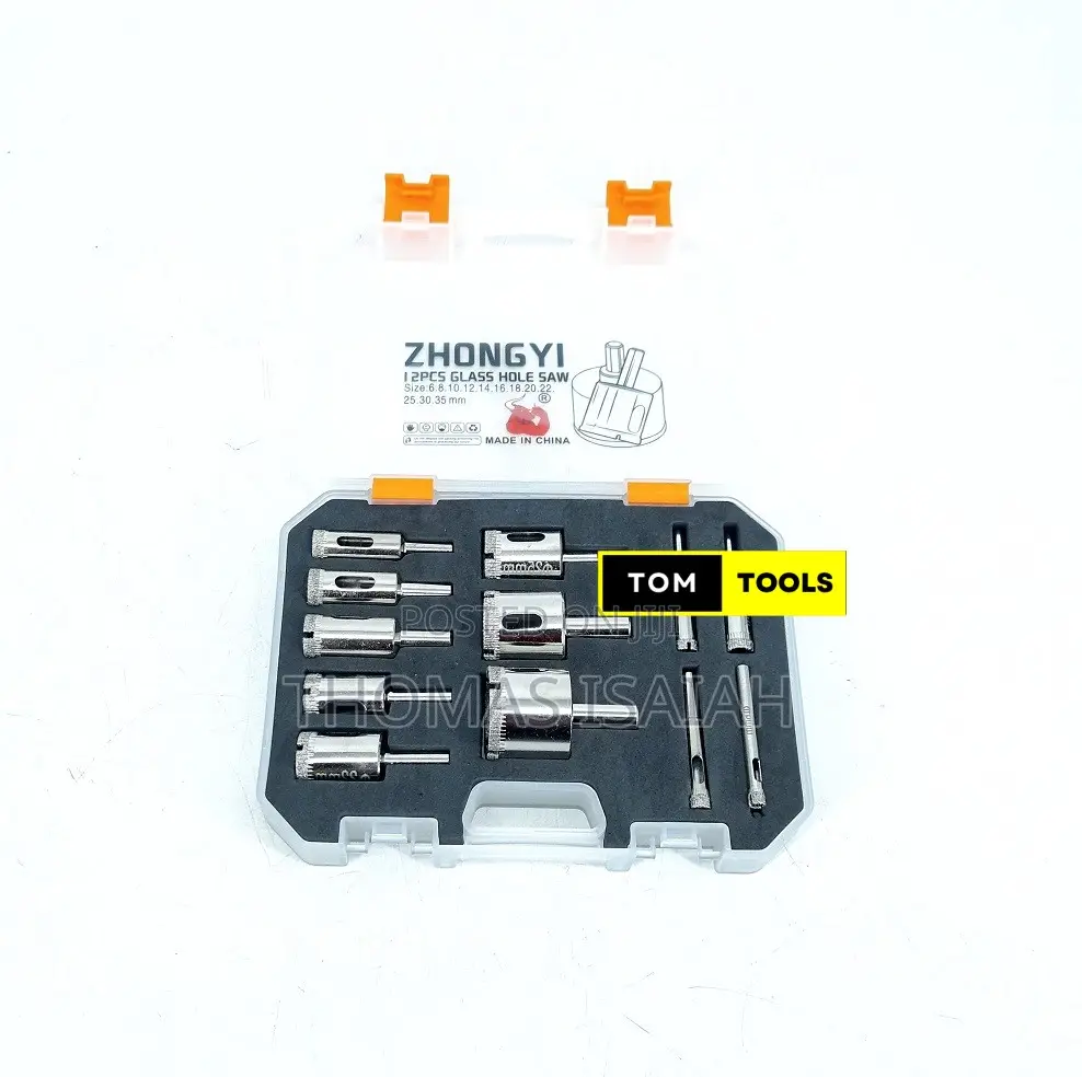 12pcs Diamond Hole Saw Set 6mm - 35mm for Glass, Marble, Ceramic, Tile