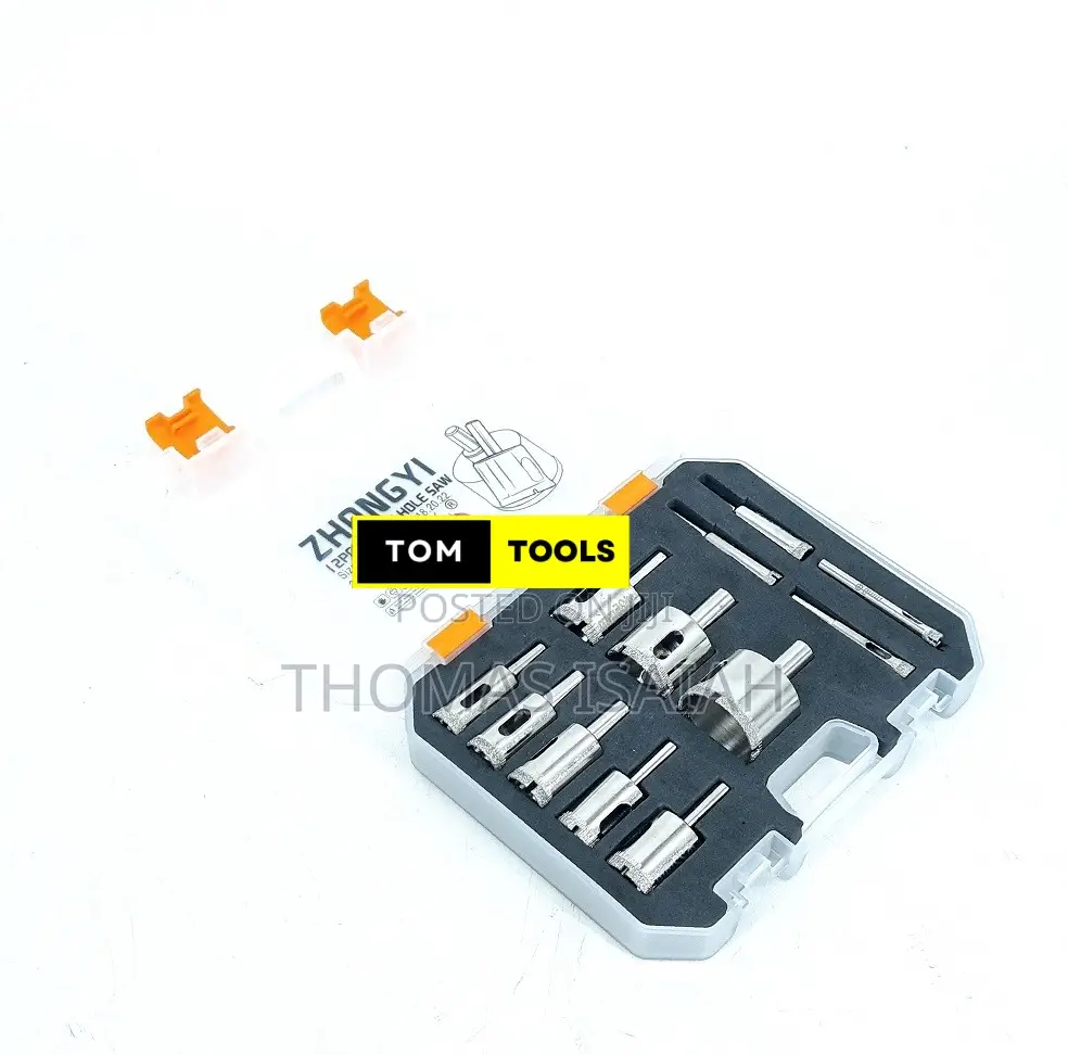 12pcs Diamond Hole Saw Set 6mm - 35mm for Glass, Marble, Ceramic, Tile