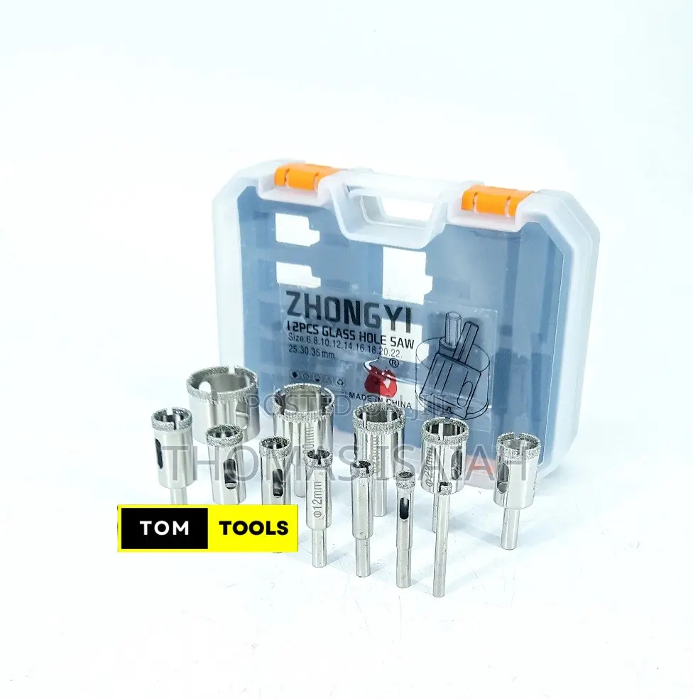 12pcs Diamond Hole Saw Set 6mm - 35mm for Glass, Marble, Ceramic, Tile