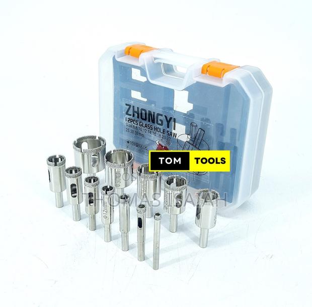 12pcs Diamond Hole Saw Set 6mm - 35mm for Glass, Marble, Ceramic, Tile - thumbnail 11