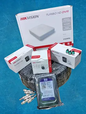 Four CCTV Cameras Hikvision 3 2mp Complete Kit
