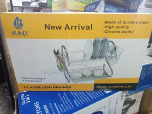 High Quality Nunix 2 Tier Kitchen Stainless Utensils Storage/Dish Rack