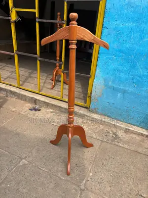 Office Hanger: Mahogany Finish Wooden Coat Hanger