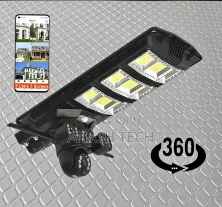 V380 Pro Tripple Lens + Lighting 2 in 1 4g 2 in 1 CCTV Security Solar