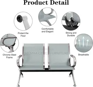 Office Seat: 2-Link Non-Padded Normal Gauge Waiting Bench