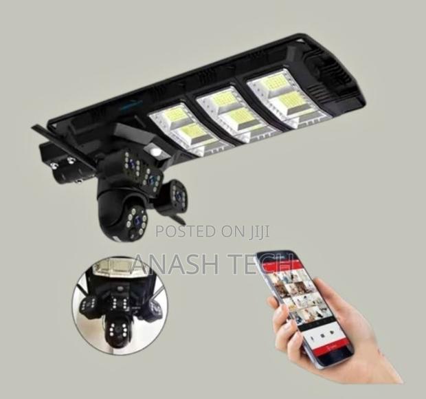 Intelligence Tripple Lens Solar Street Light PTZ 4g Camera 450w - main view
