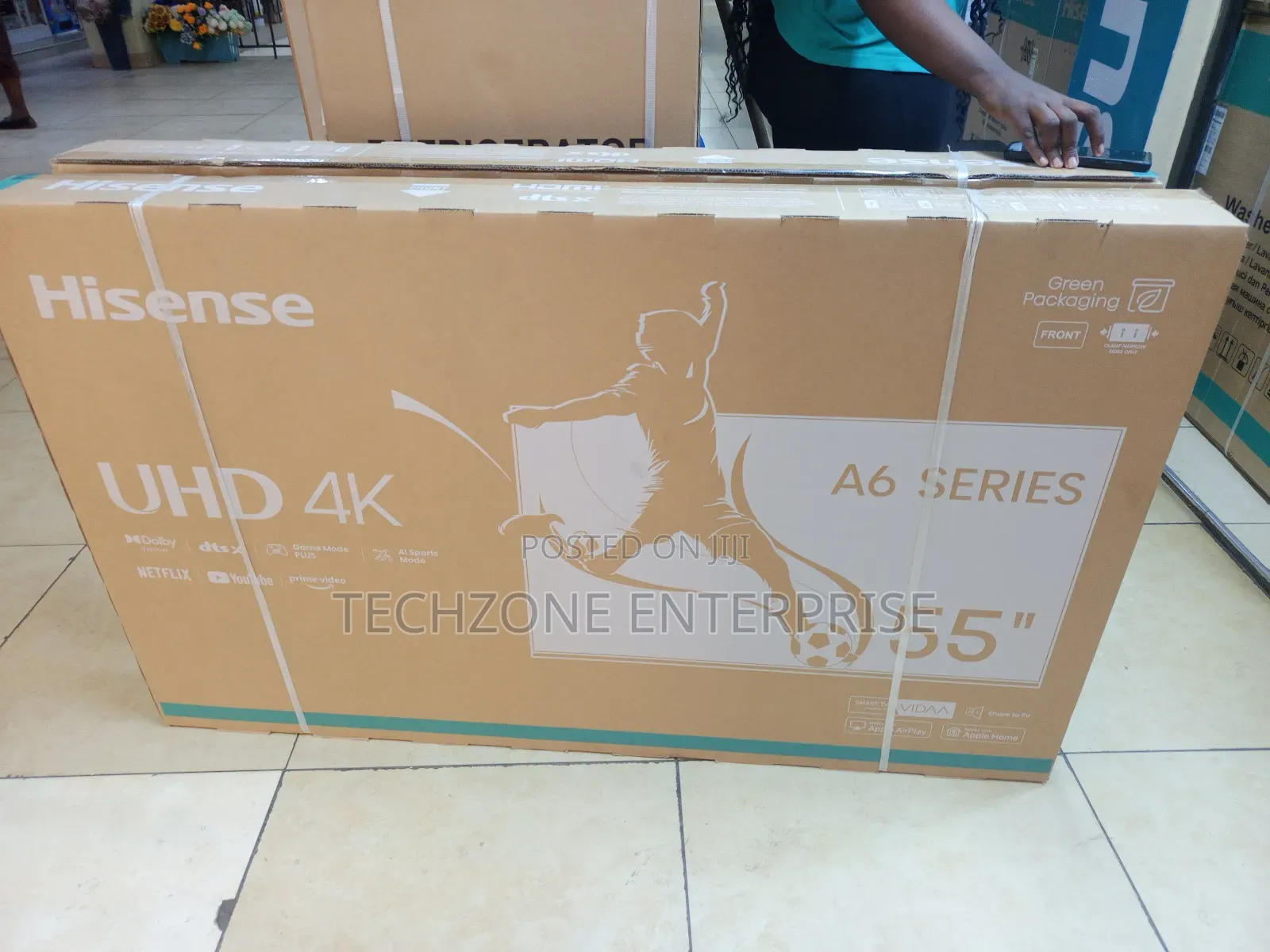Hisense 55′′ 55a6n (New 2025) Series Vidaa Smart Flameless Uhd Tv ,