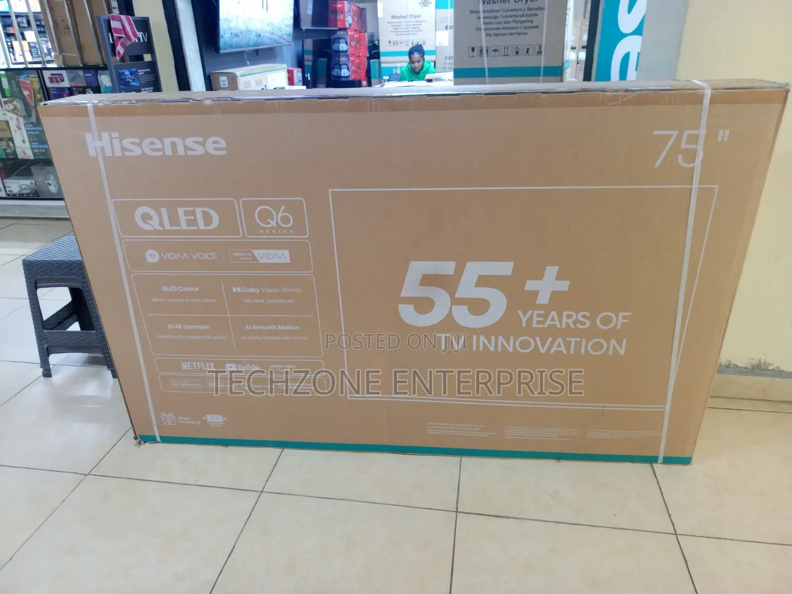 Hisense 75 Inch Series Qled Tv 75u7n Multiple Ports 