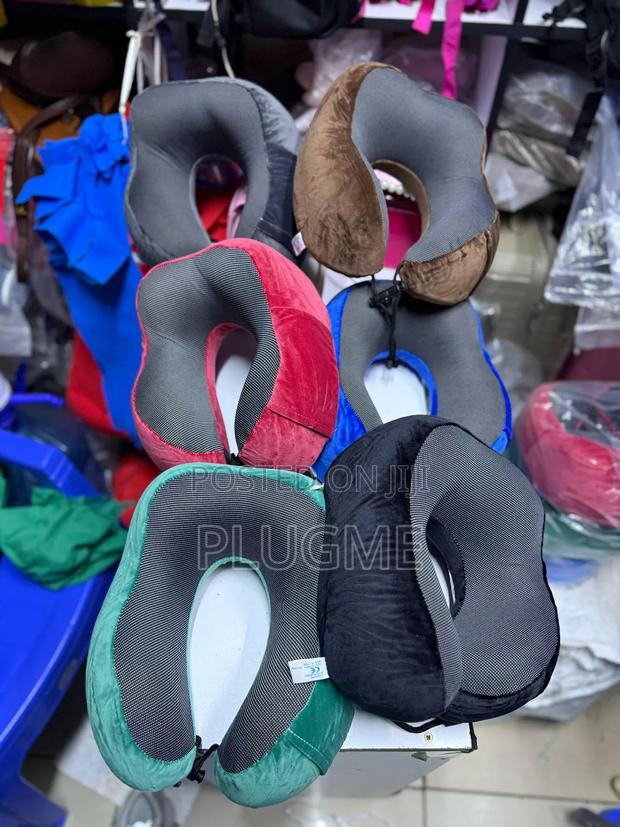 U-Shaped Latex Fabric Travel Neck Pillows