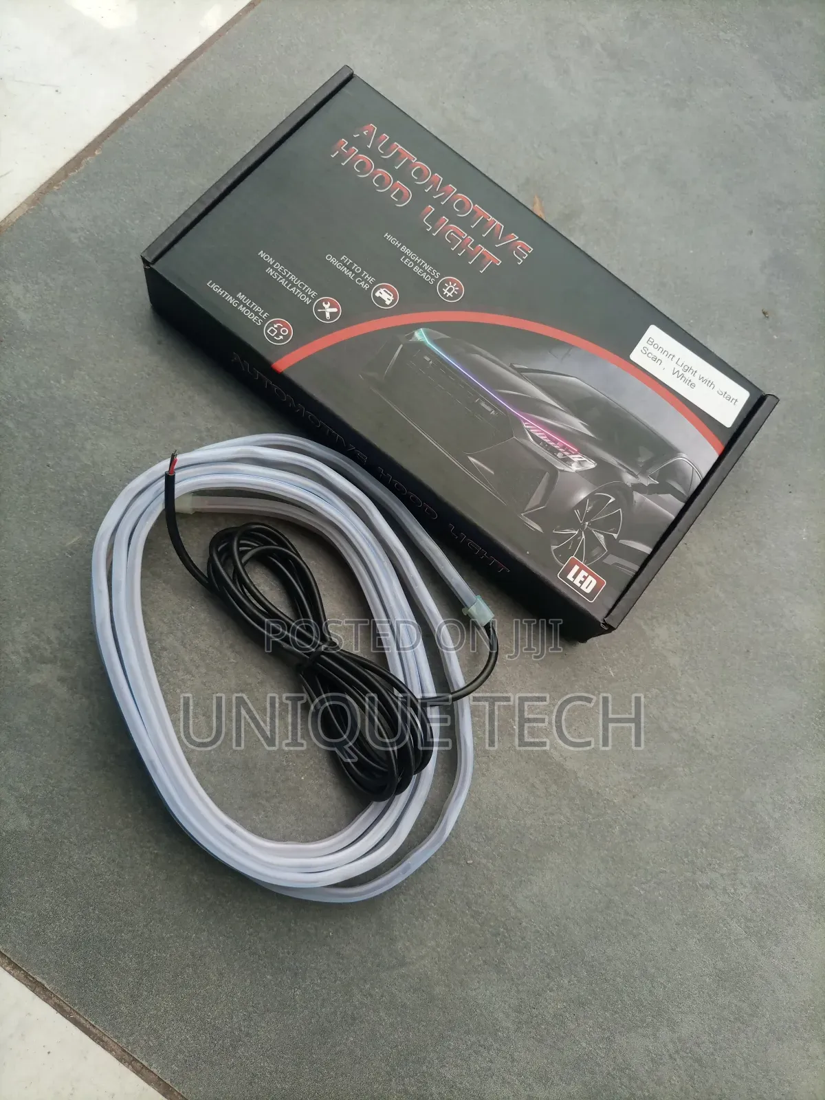 Car Bonnet Light White 1.8m With Start Scan Flow Effect