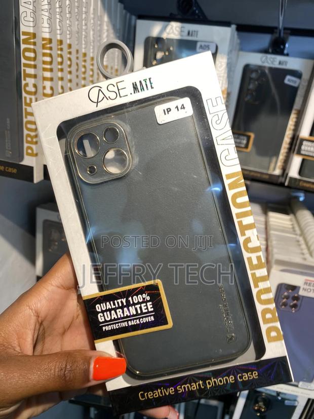 Mbsoy Leather Plating Phone Back Case for iPhone 14 - thumbnail 2