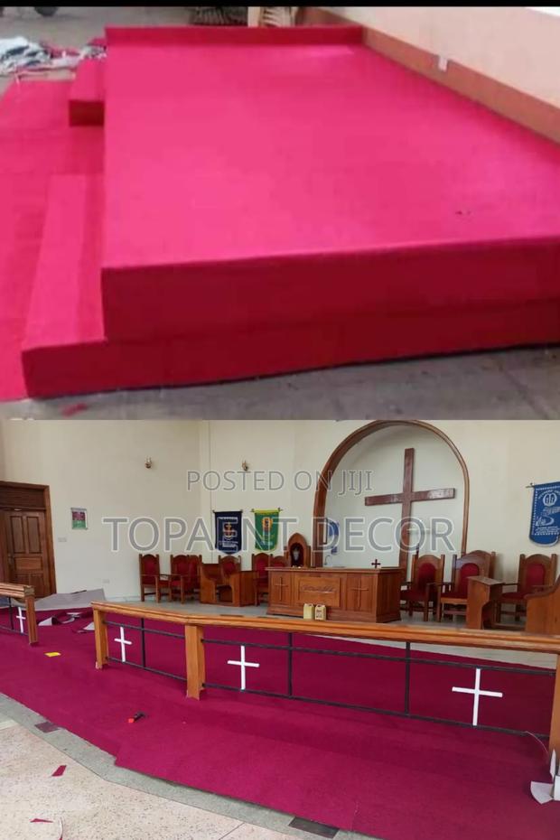Red Church Pulpit Wall to Wall Flooring Solutions Delta 4mm Thick - main view