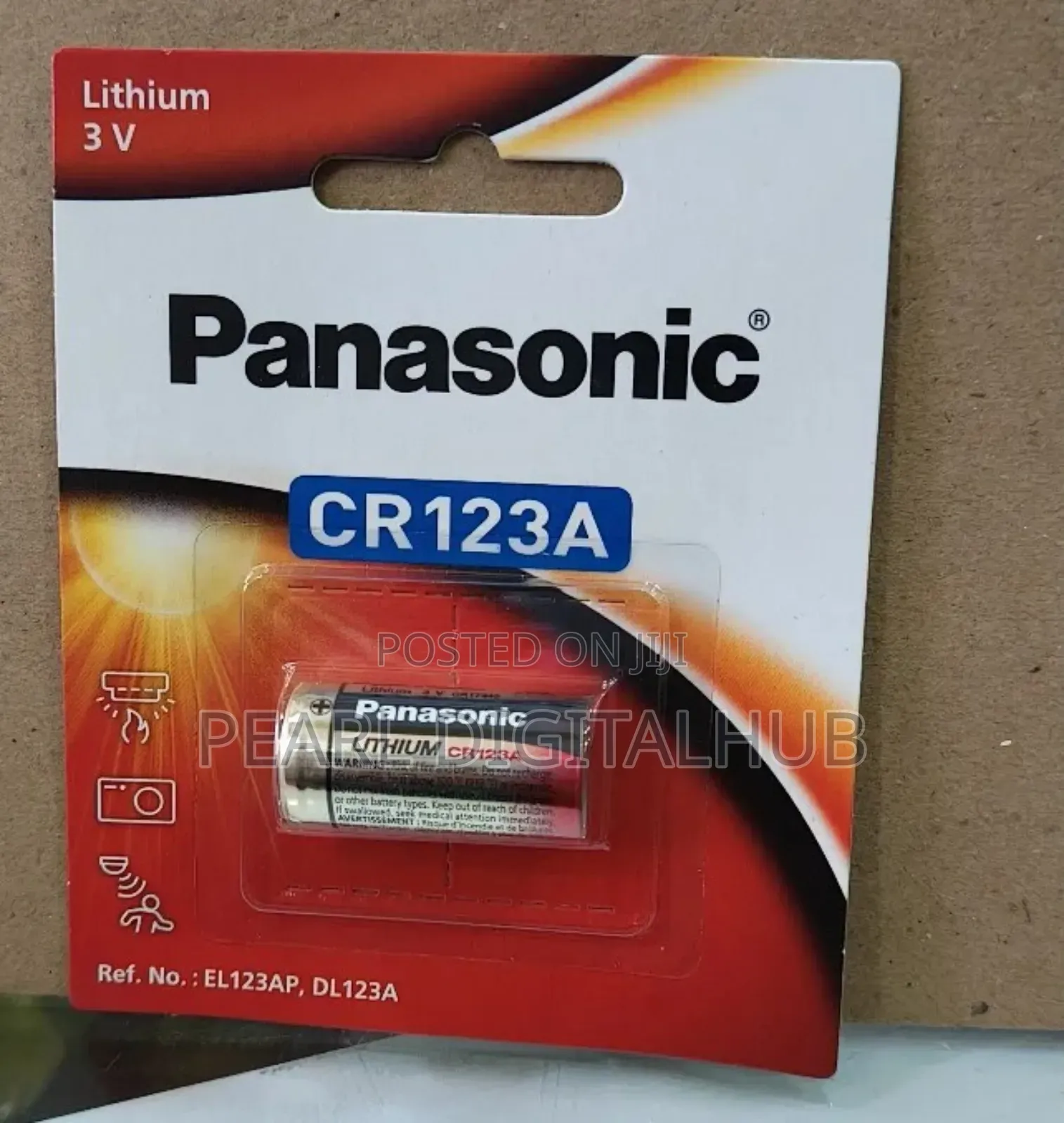 Panasonic Cr123a Lithium 3volts Battery Card