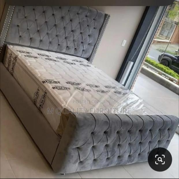 Light Gray Tufted Beds - main view