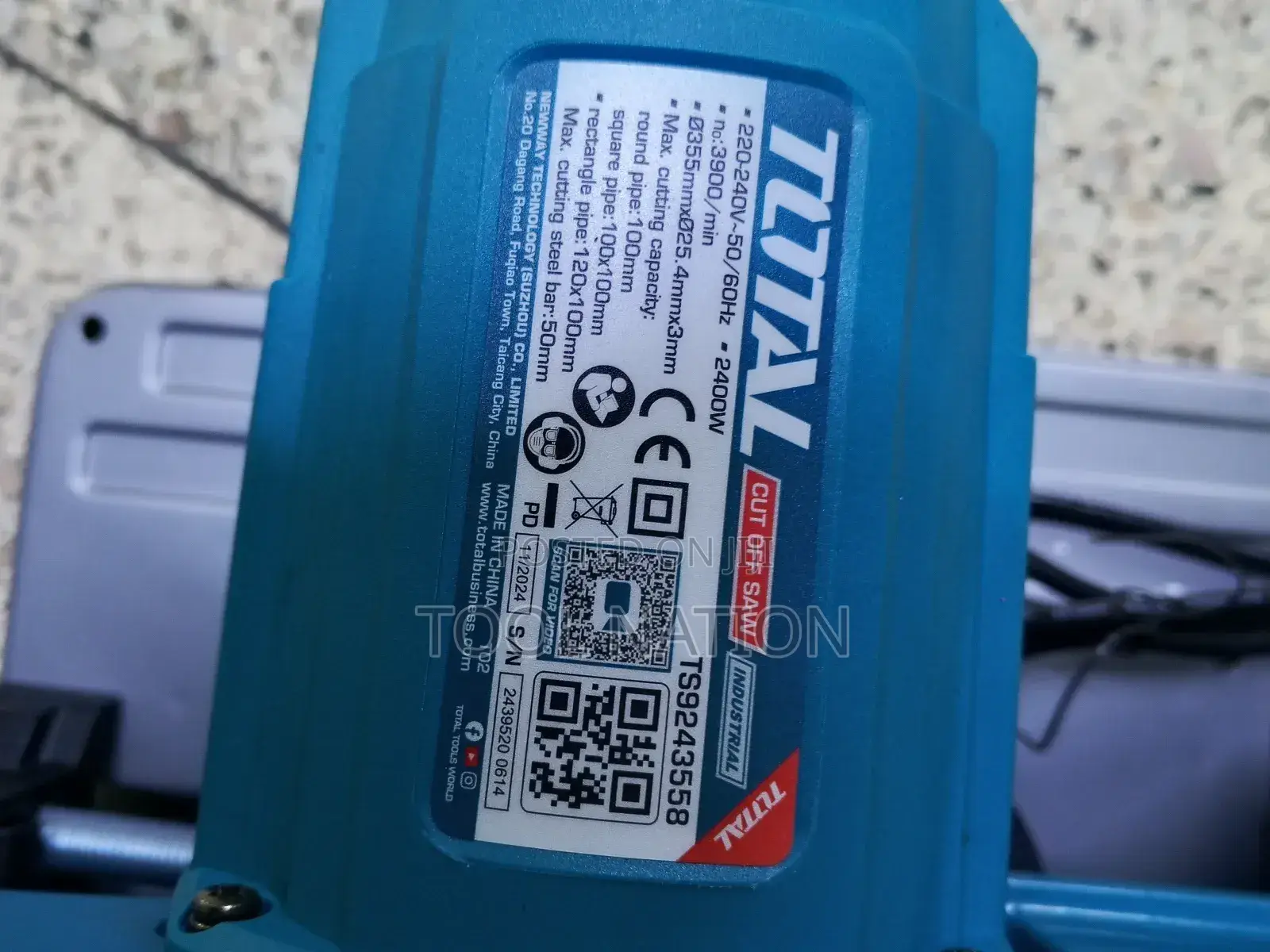 Total 2400watts Cut Off Saw