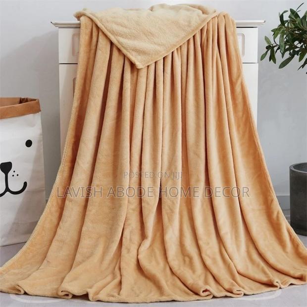 Luxury Soft Beige Fleece Throw Blanket