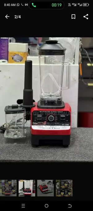 4500 Watts 2 In 1 Silver Crest Commercial Blender