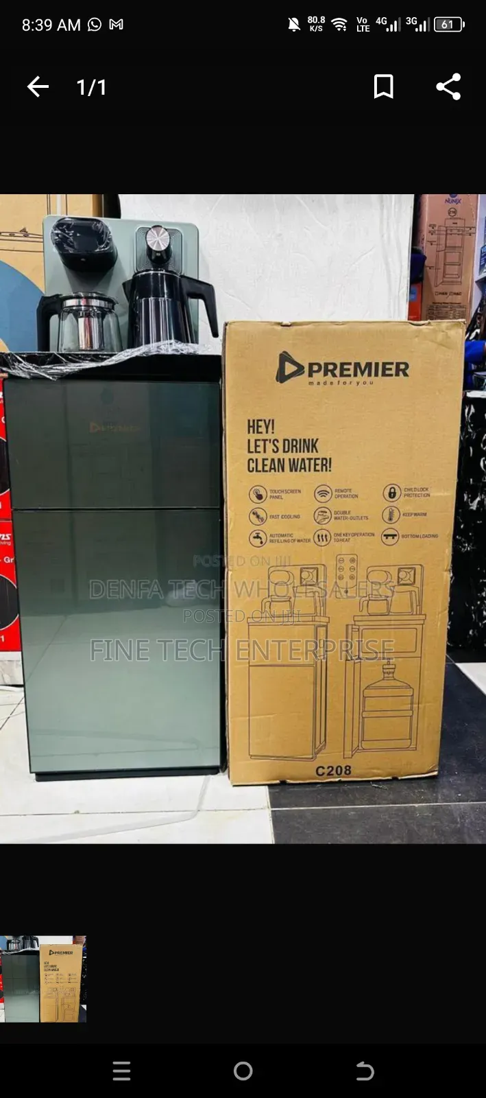 Premier Bottom Load Water Dispenser
