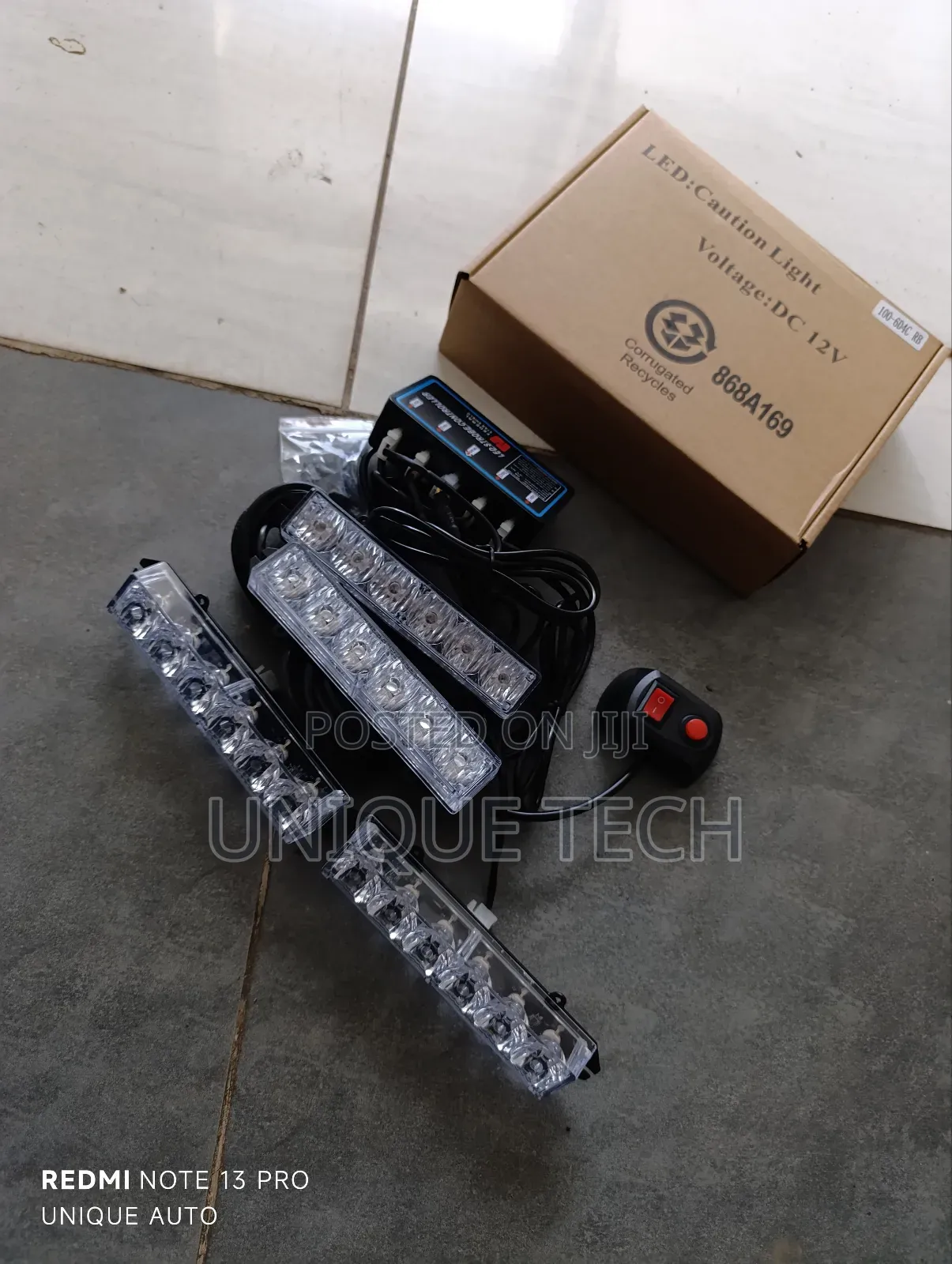 Red and Blue Vip Grill Lights Universal Led Car Styling Kit