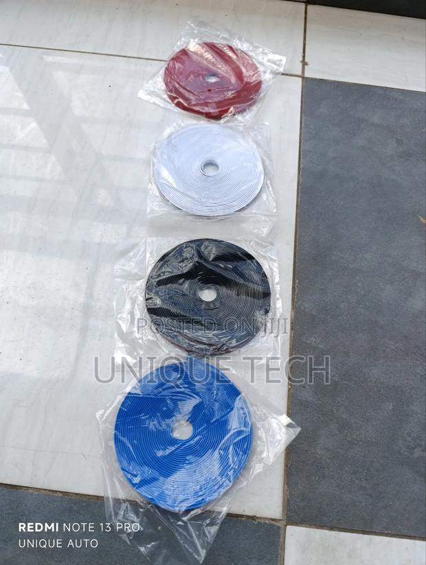 Rubber Rim Protector Blue Red White Black Universal Car Trim