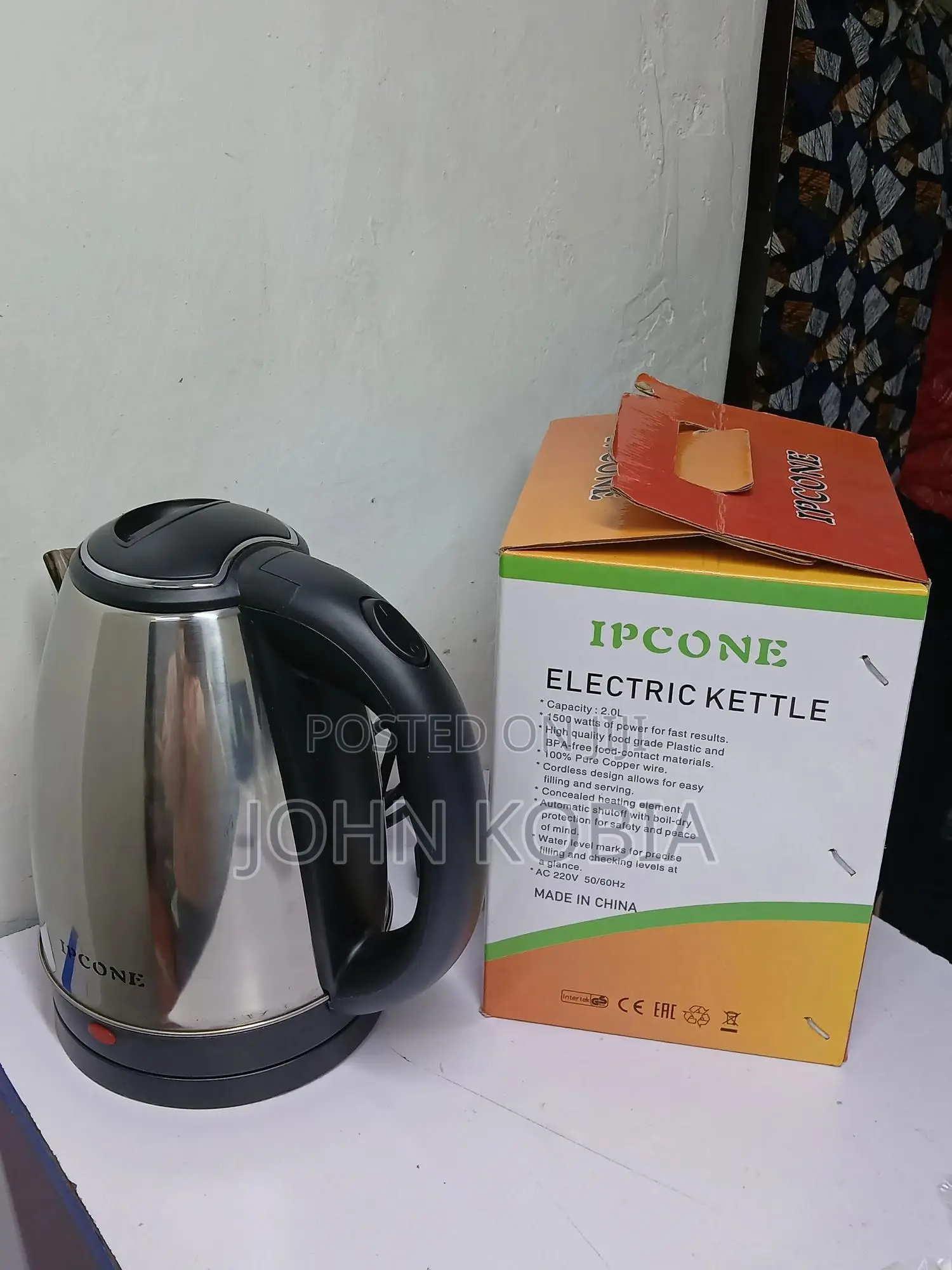 Ipcone Electric Kettle, 2.0l Capacity