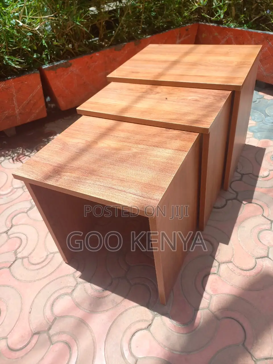 Coffee Table; Smooth Finish MDF Nesting Tables