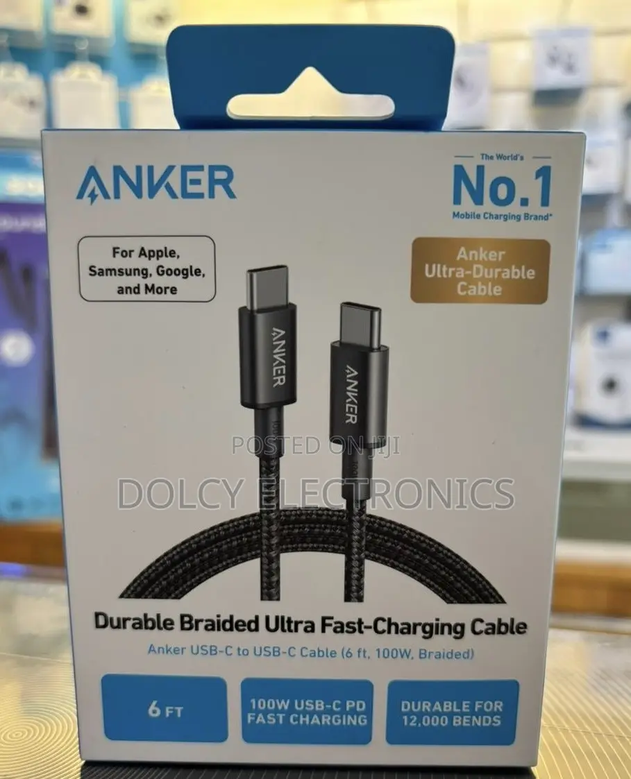Anker 333 100w Nylon Braided Usb-C to Usb-C 6ft Cable