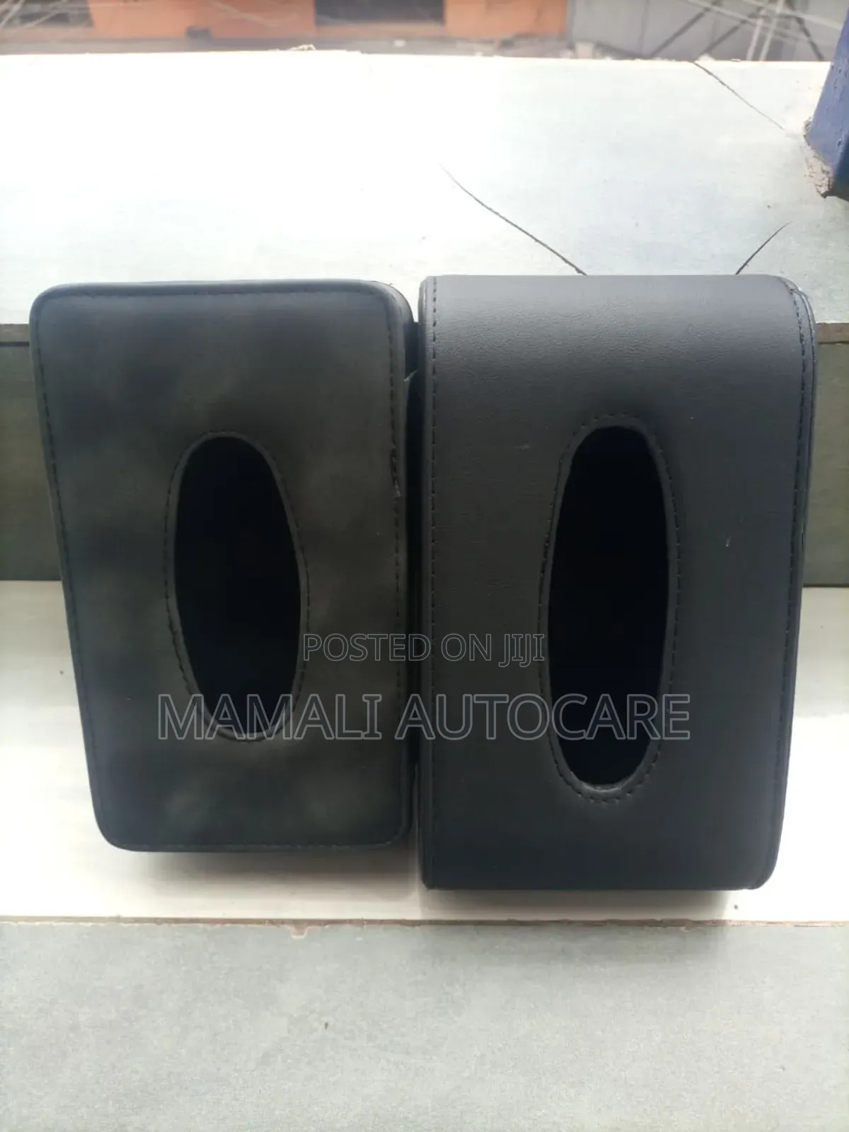 Premium Leather Car Serviette Holder Convenient Tissue Storage