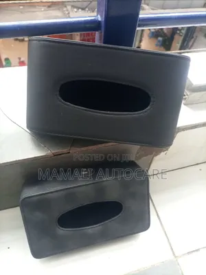 Car Tissue Holder Leather Material High-Quality Interior Accessory