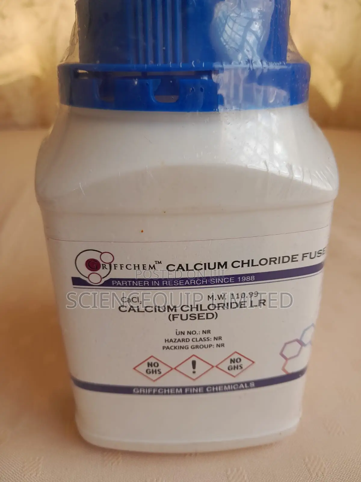 Calcium Chloride Fussed 500g Lr Griffchem