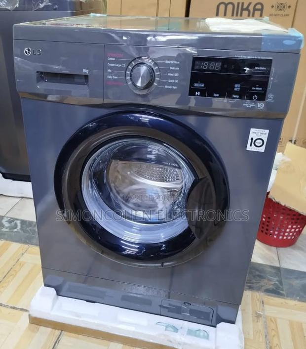 Lg 8kg Wash And Spin Front Load Washing Machine - main view