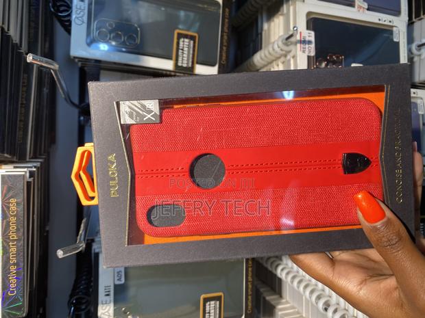 Red Puloka iPhone Xr Protective Leather Back Case - thumbnail 3