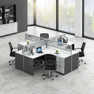 Office Work Station; Collaborative Office 4-Way Workstation Desk