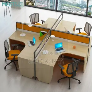 Office Work Station; Collaborative Office 4-Way Workstation Desk